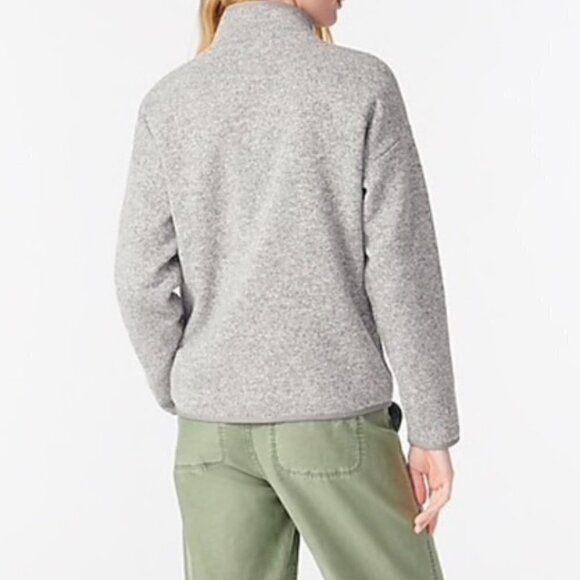 J. Crew Polartec Sherpa Fleece Pocket Pullover Grey‎ XXS - Picture 4 of 9